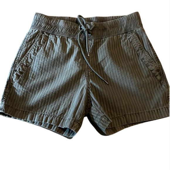 James Perse Estilo Olive Green Women's Striped Shorts- Size 0 NWOT - Picture 2 of 9
